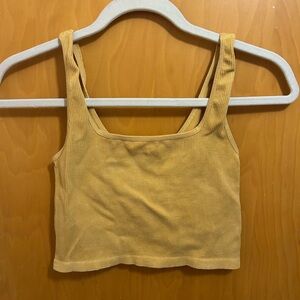 Mustard Ribbed Tank Top